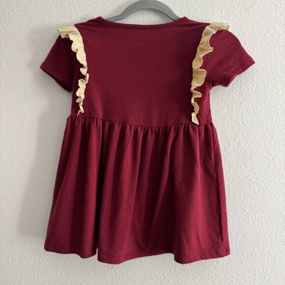 Florida State FSU Seminole’s Youth Girls Ruffle Sparkly Game Day Dress Size 5/6 - Picture 4 of 6